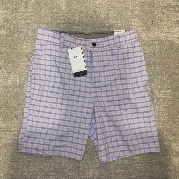 NWT Nike Golft Dri-FIT UV Plaid Chino Shorts - Picture 2 of 5